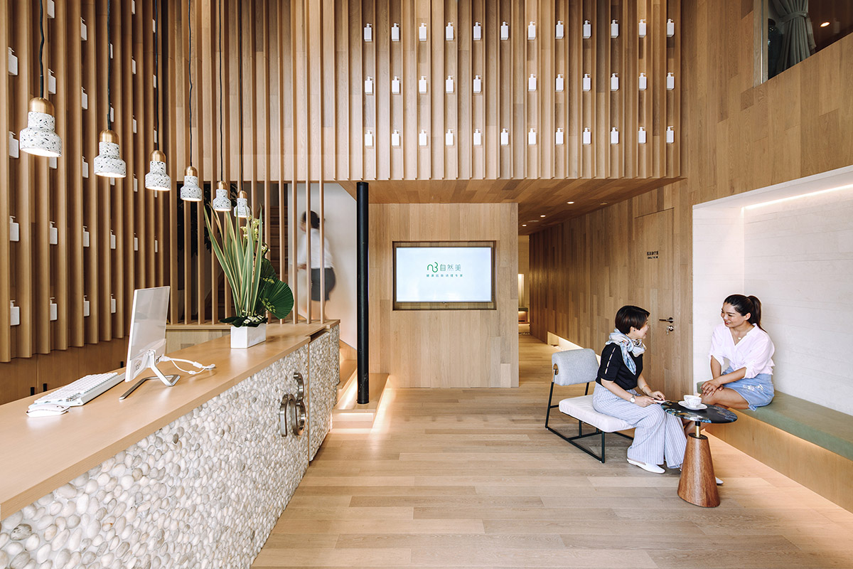 Studio DOTCOF creates cave-like interior spaces for a beauty salon in Shanghai