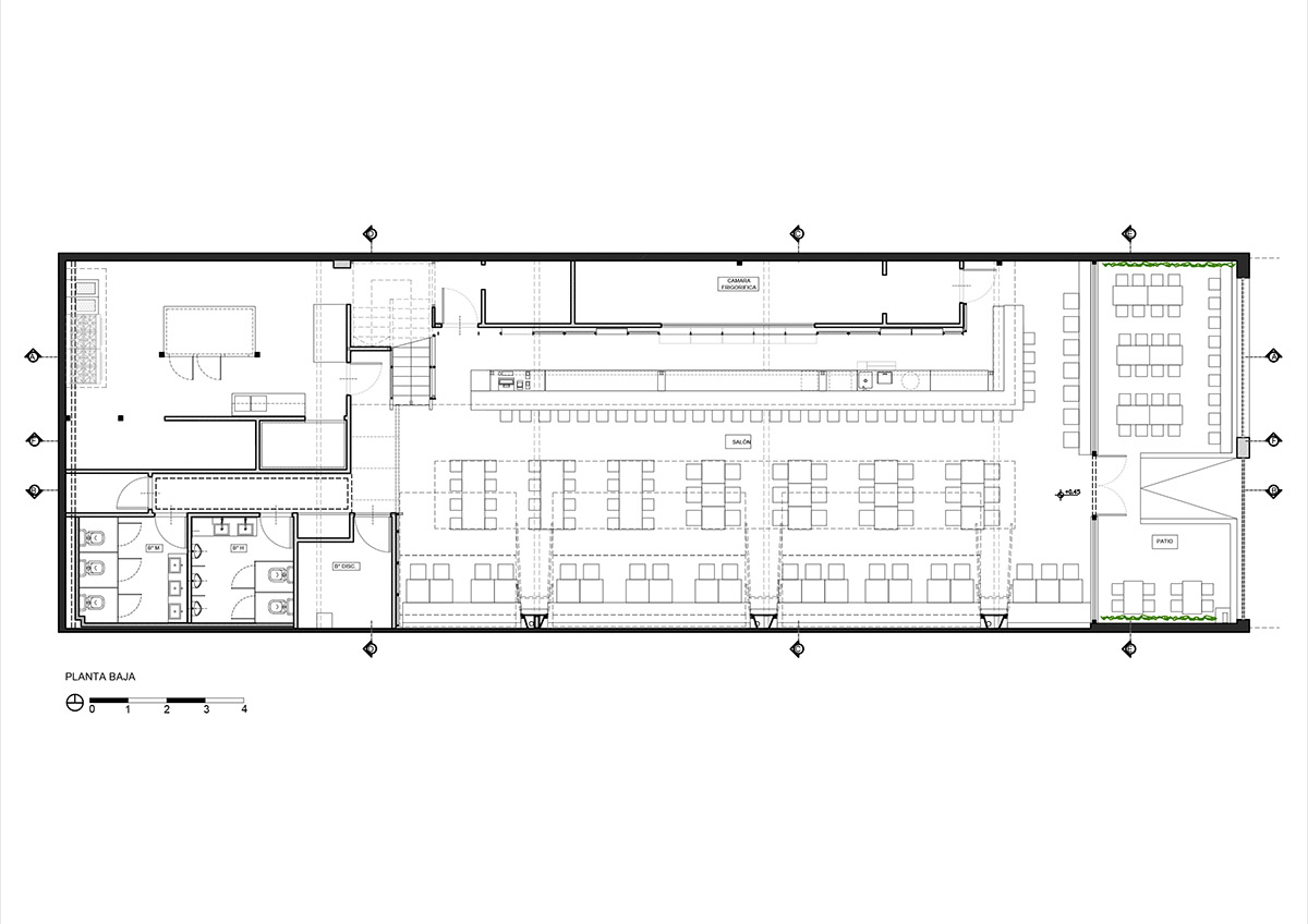 Hitzig Militello Arquitectos completes Nim Bar in Buenos Aires with wooden meshes and oak tones
