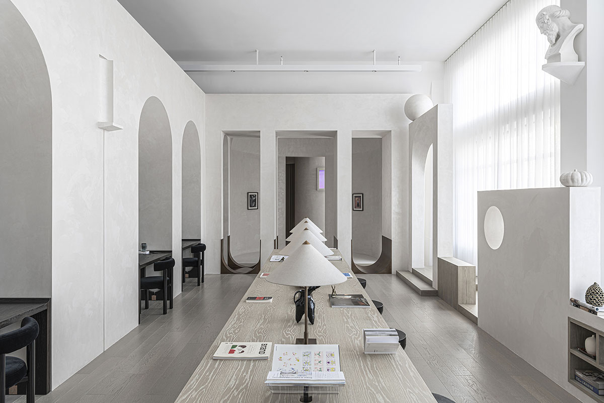 EVD designs its office that features classical aesthetics with arched elements in Shanghai