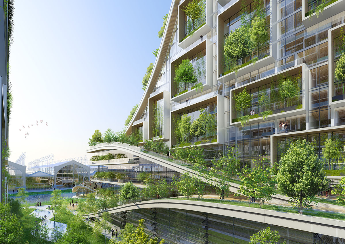 Vincent Callebaut Architectures Imagines a Garden Footbridge Above