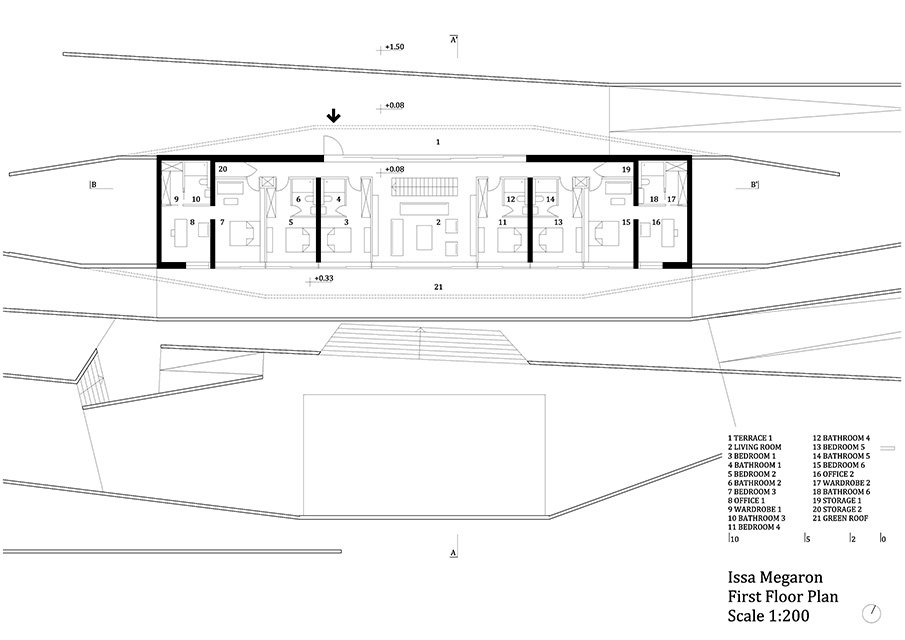 Proarh seamlessly blended this family house in the landscape on the Croatian island
