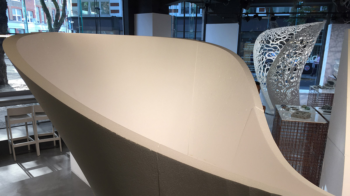 Zaha Hadid Architects' robotically produced prototypes displayed at Digital Turn exhibition