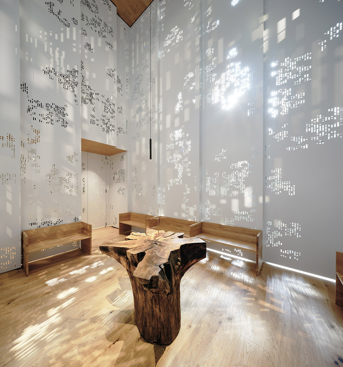 World Interior Of The Year Award 2025 goes to Fractal Chapel by INNOCAD architecture in Graz, Austria