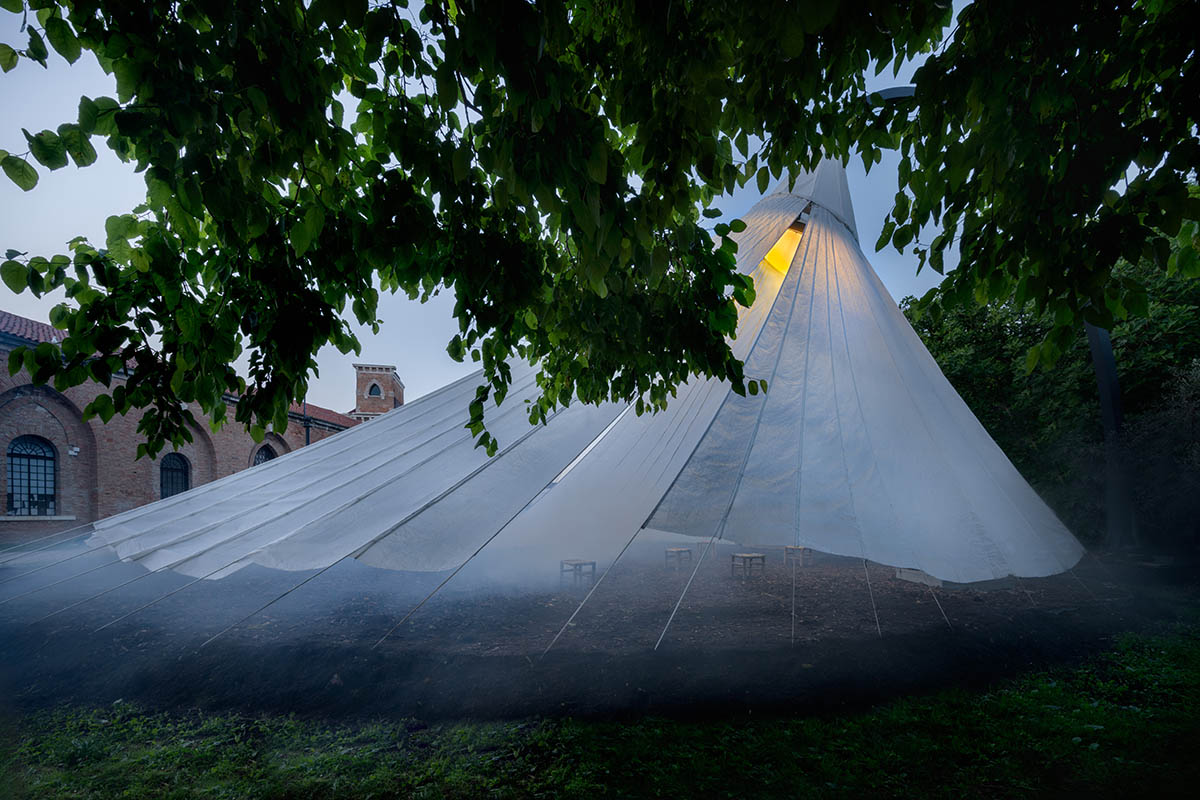 MAD reinterprets Chinese oil paper umbrella for a new installation at Venice Architecture Biennale 