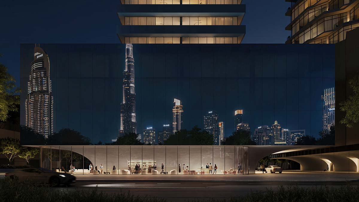 MVRDV adds a glowing pearl ovoid structure to the sky lounge of Inaura tower