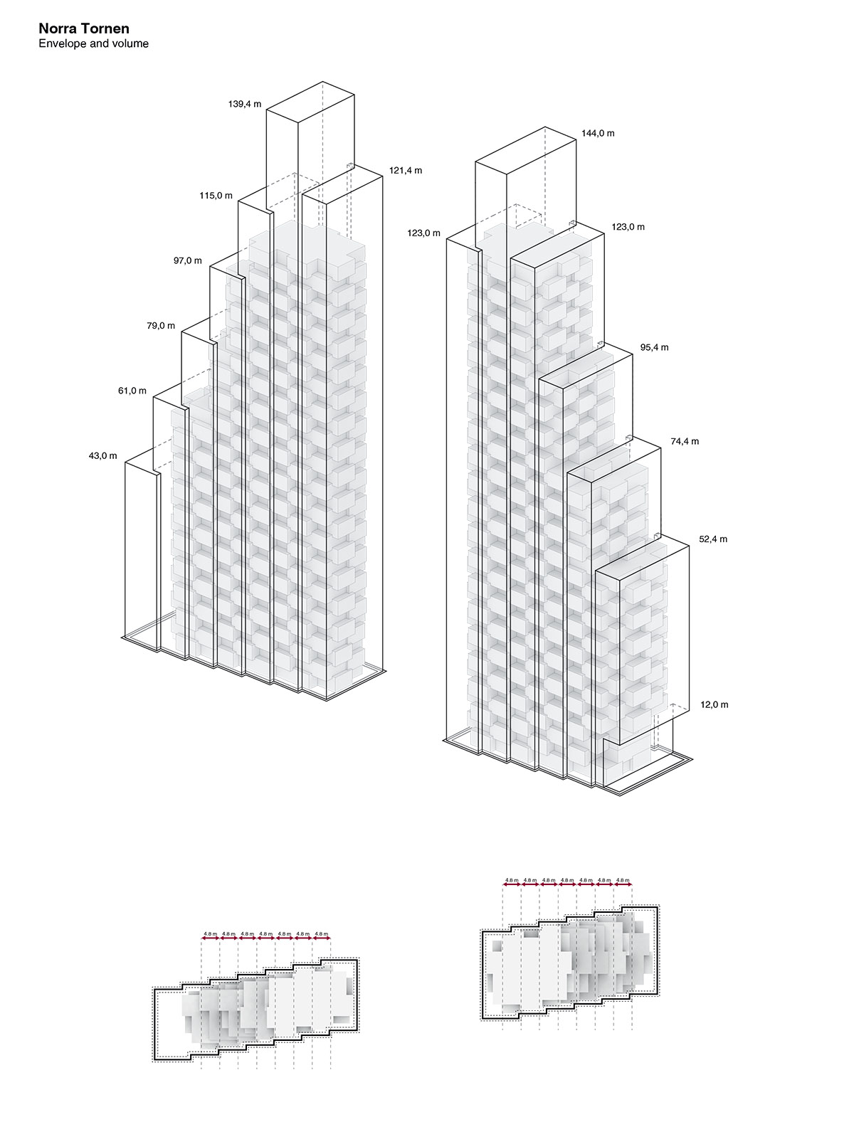 OMA completes Norra Tornen tower in Stockholm with stack of mega ...