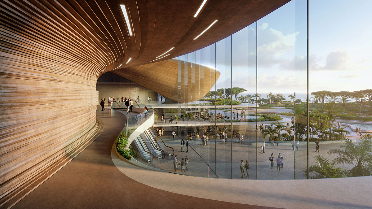 Zaha Hadid Architects designs new harbourside cultural district with sail-like roofs in Sanya  