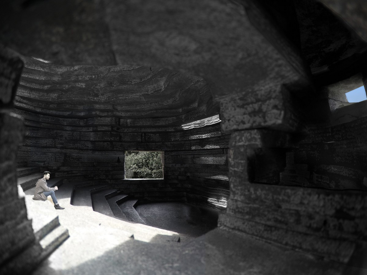 OPEN Architecture designs cave like Chapel of Sound in a valley of North Beijing