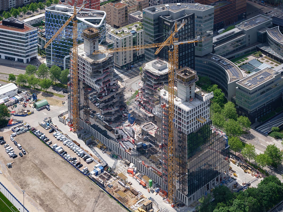 MVRDV's Valley tops out in Amsterdam’s Zuidas district with as new images revealed