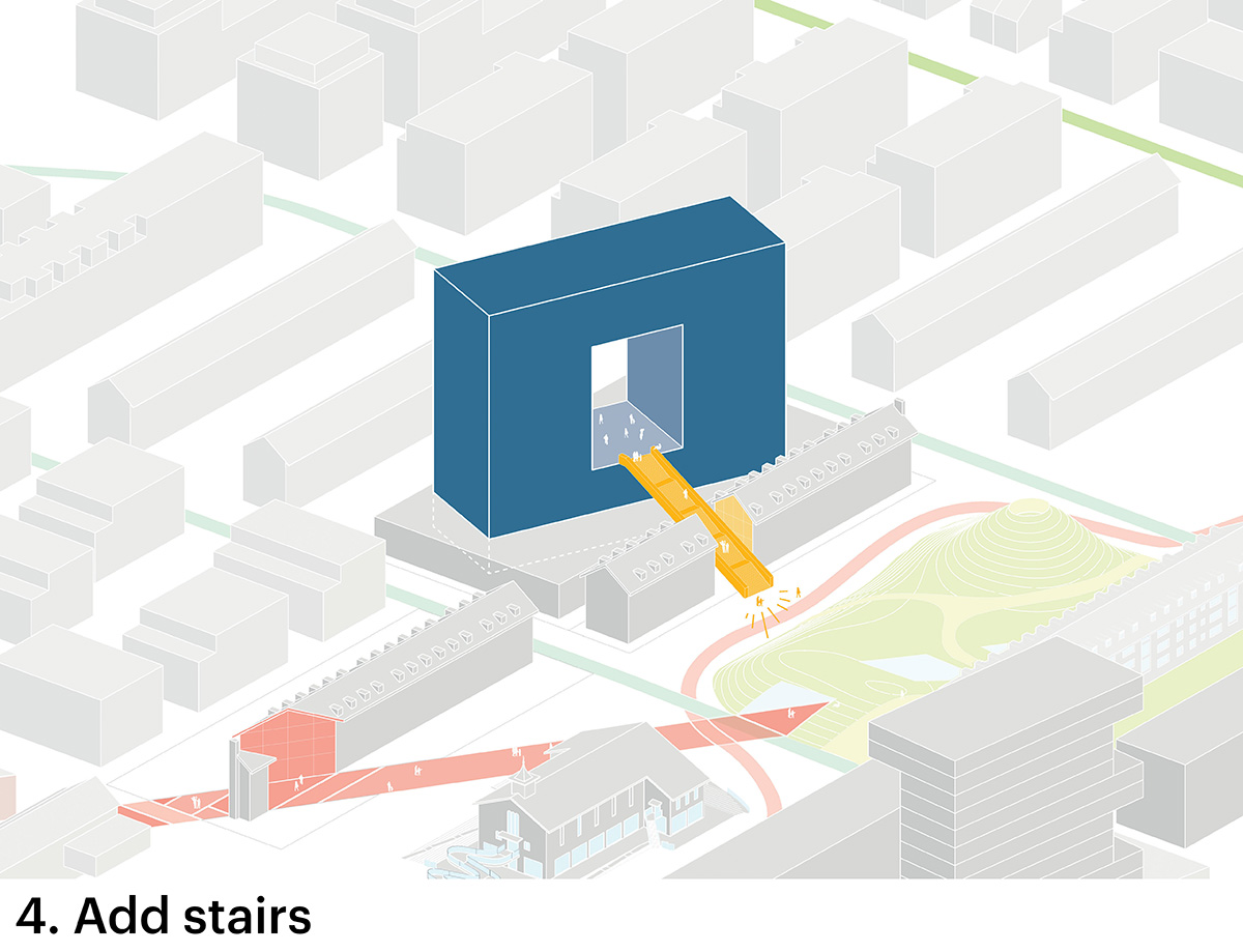 MVRDV reveals blue-colored letter-shaped apartment building in Mannheim
