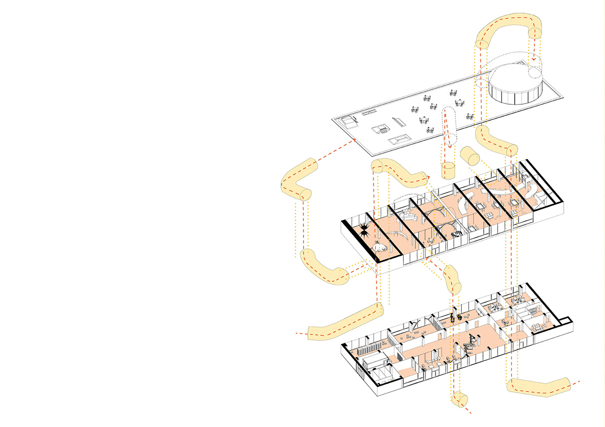 Mango Vinyl Hub winners transform Latvia&rsquo;s abandoned tin foil factory with cartoonist transit tubes
