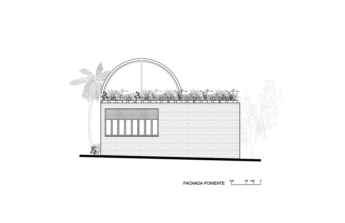 Estudio Tecalli built bar with red brick vault in Mexico