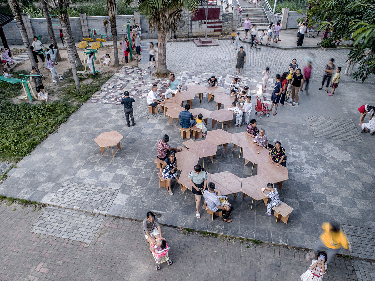 Rooi Design and Research built furniture pavilion that can be recycled endlessly in any place