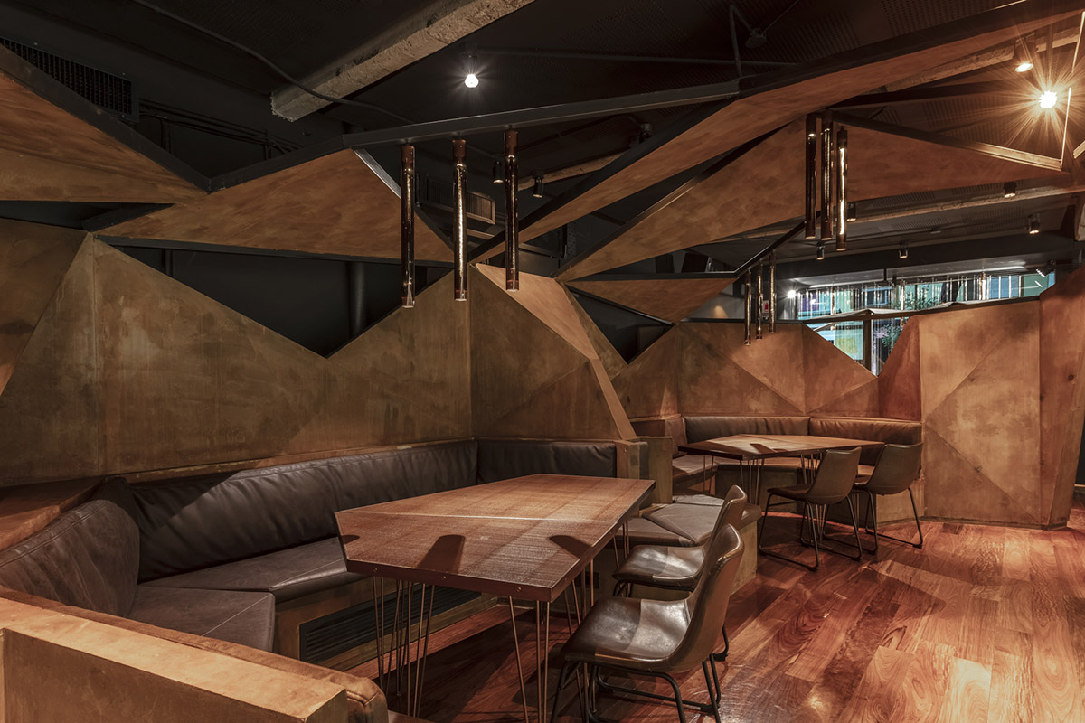 Hitzig Militello Arquitectos creates abstract landscape in the interior of Mamba Bar in Buenos Aires