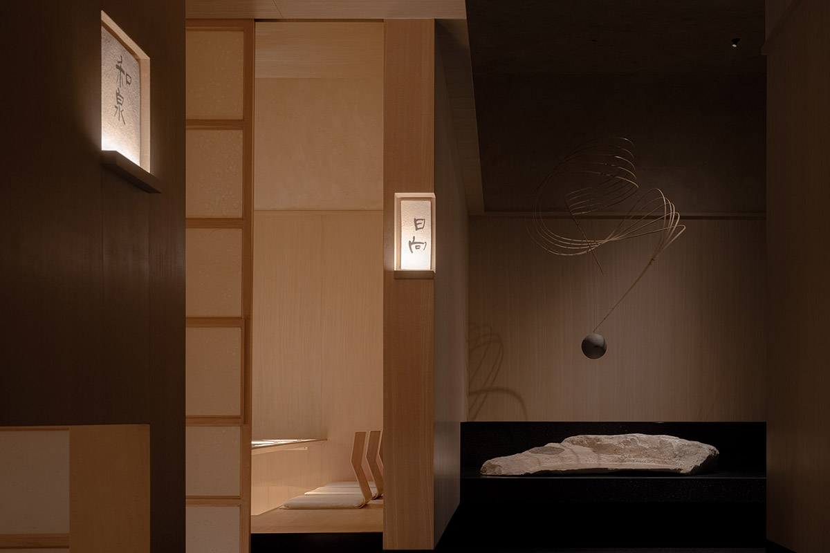 Nature Times Art Design creates tranquil dining space for Teng Restaurant in a sealed box form 