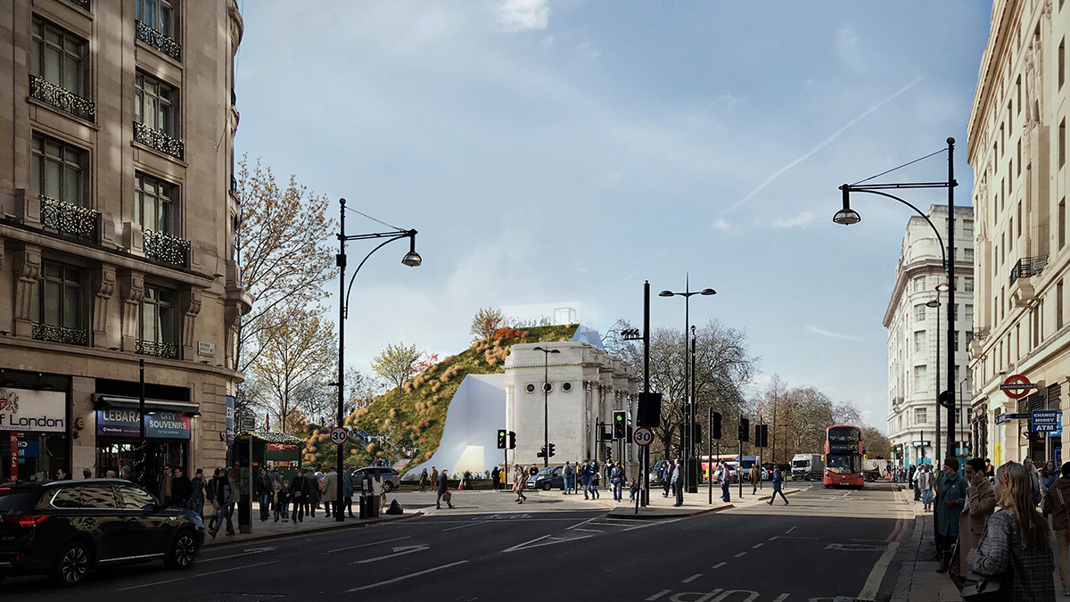 MVRDV designs hollowed-out temporary installation next to London&rsquo;s Marble Arch