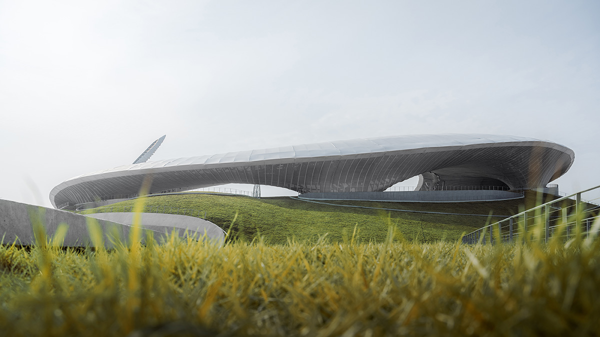 MAD completes the first signature stadium at Quzhou Sports Park crowned by undulating halo-like roof 