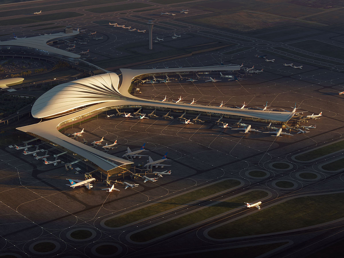 MAD Architects reveals design for Changchun Airport's new terminal resembling 