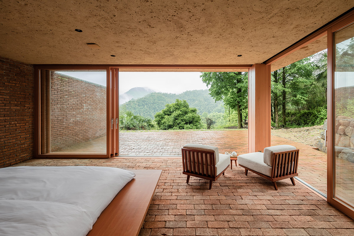kooo architects built retreat village by using local materials on hills of Zhejiang