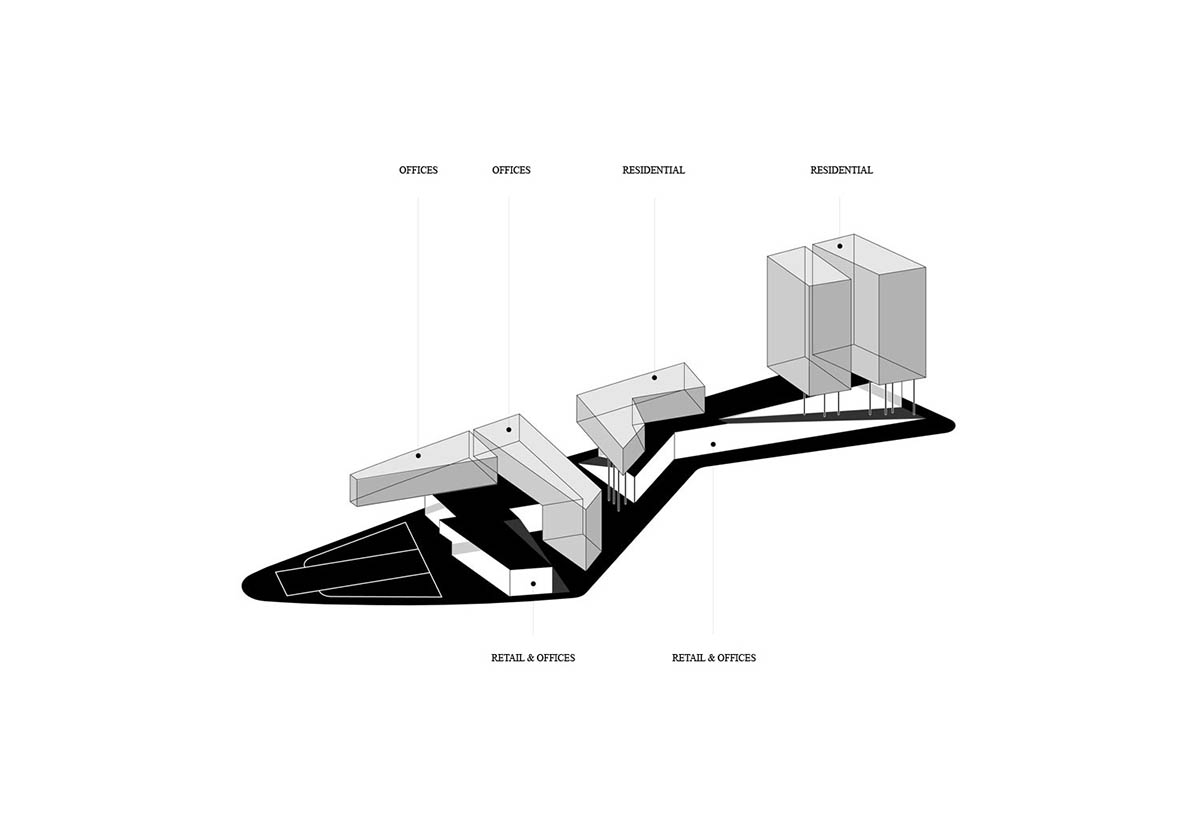 Labics' new fragmented complex fosters public space by setting trajectories in the heart of Rome