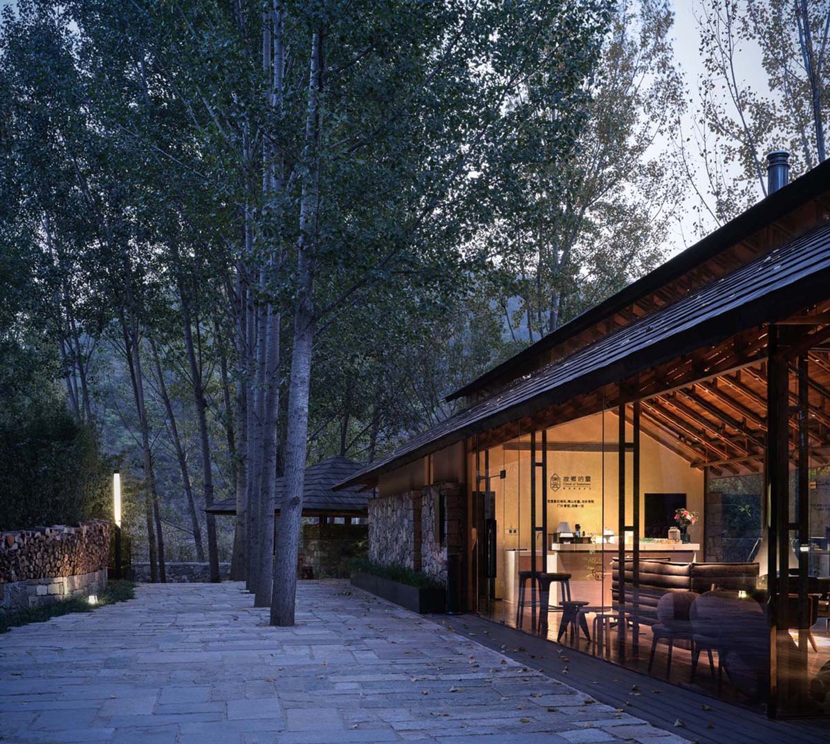 gad · line+ studio renovates old rubble houses and surrounding with light steel structures in China