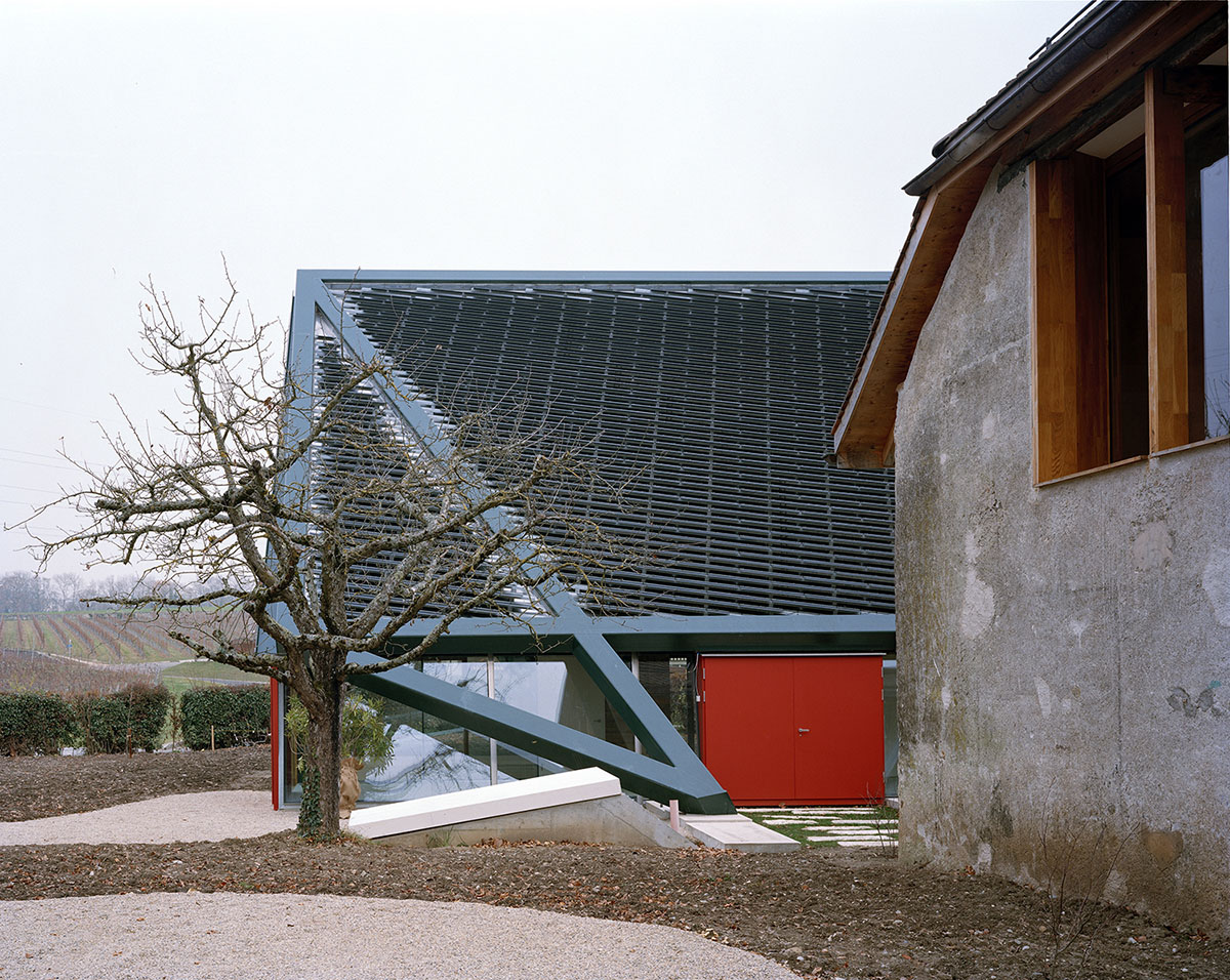 Dieter Dietz completes birdhouse-looking living space nestled in the Swiss rural landscape