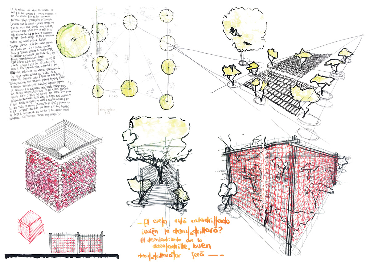 Daniel Moreno Flores creates welcoming screen with hanging tiles to mark this house in Ecuador