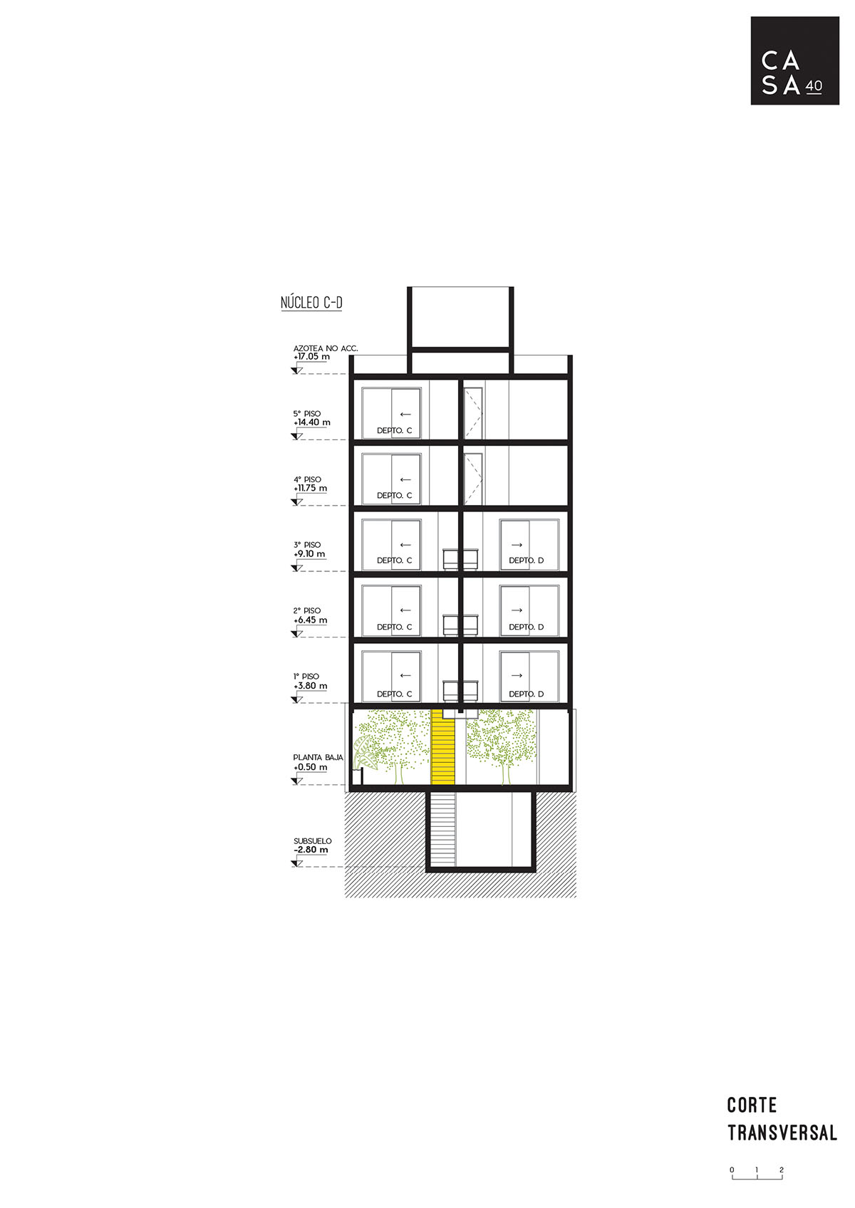 Quaranta & Coraglio Arquitectos completes Casa 40 Building in Cordoba