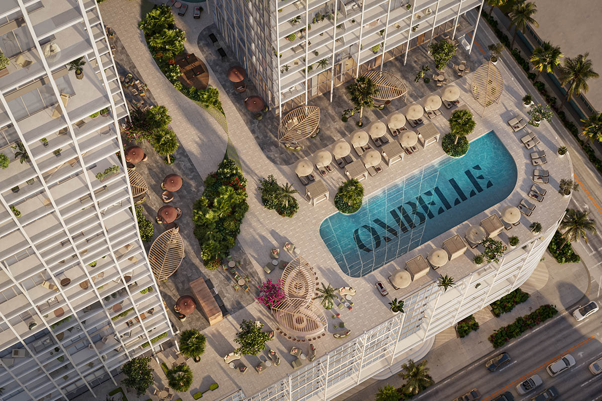 ODA unveils design for Ombelle, a pair of sculptural residential towers in Downtown Fort Lauderdale