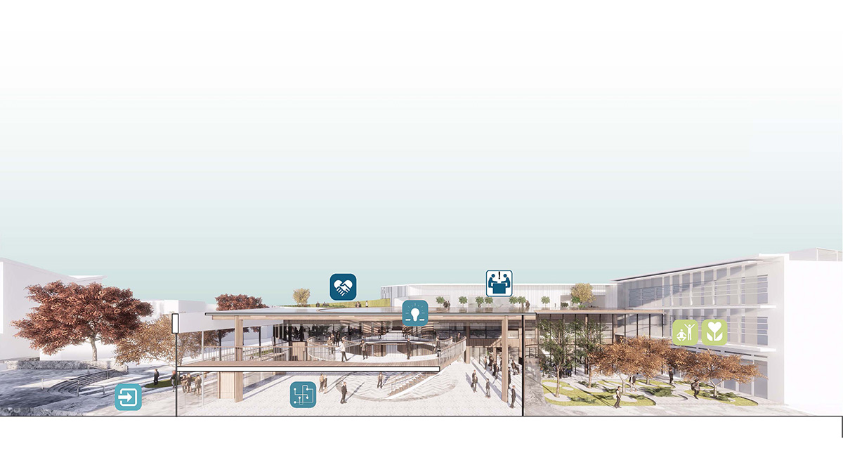 UNStudio designs new Business School with island-like volumes at UCA Epsom