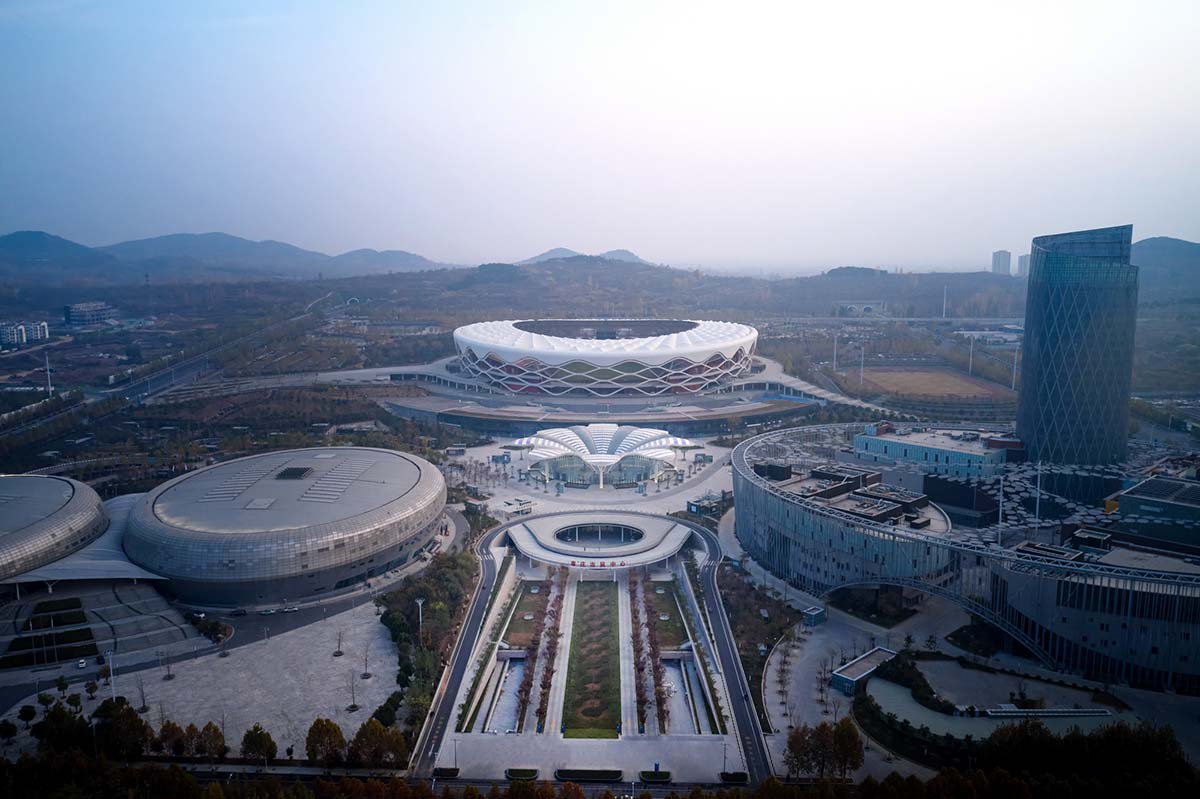 Shanghai United Design Group designs service center inspired by pomegranate flower in Zaozhuang