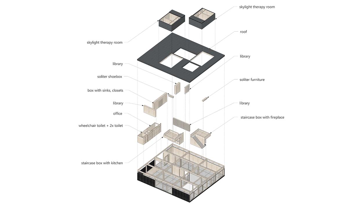 ARCHEKTA and Ark-shelter built healthcare center evoking