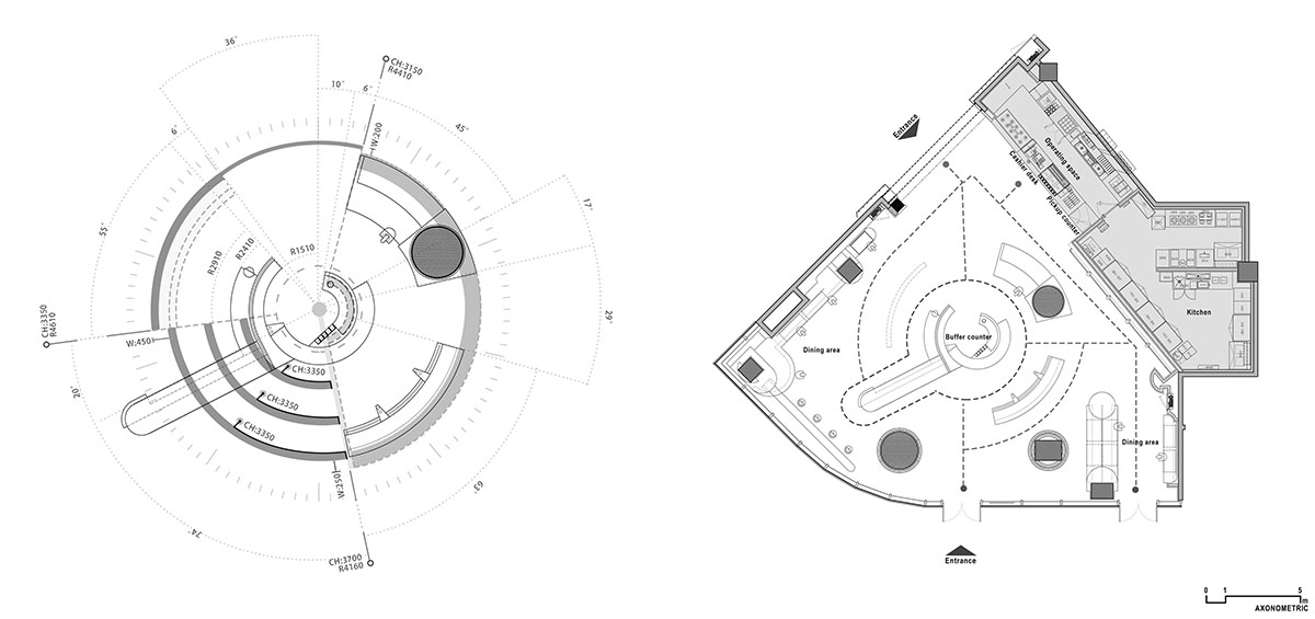 DAS Lab completes HEYTEA Store in Jinan with circular divisions activating movement inside