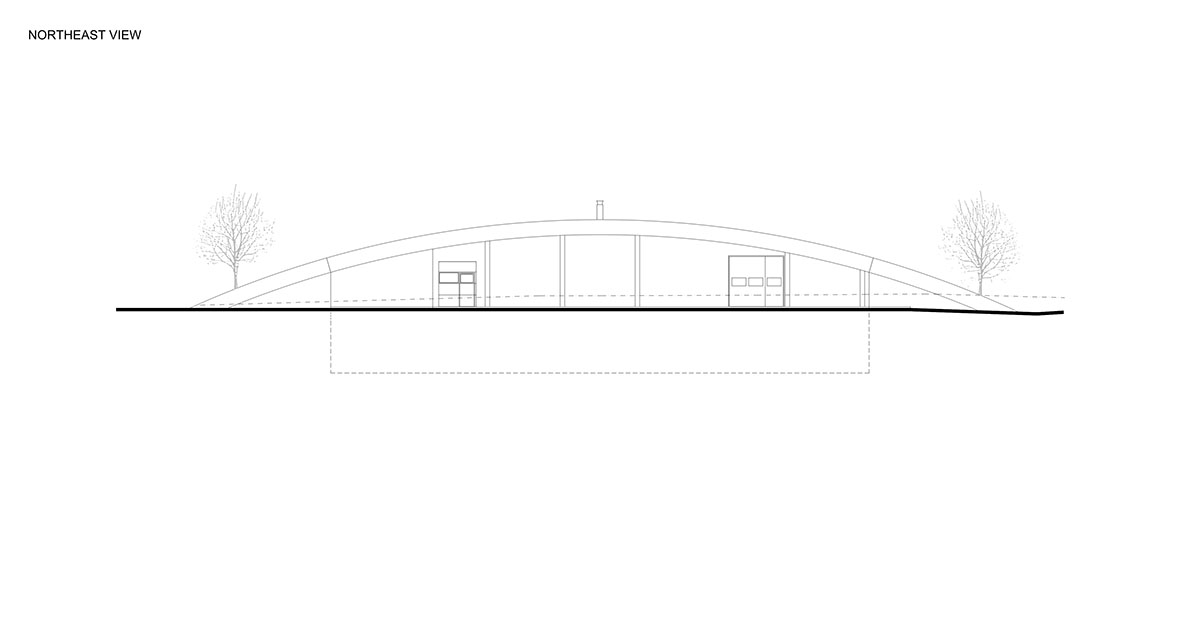 Curved green roof hides winery by Aleš Fiala in a rolling landscape in the Czech Republic