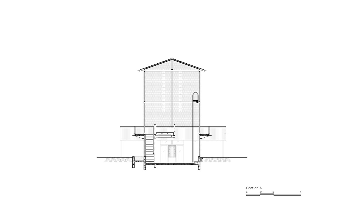 Sunken tea house by PAVA architects restores its historical elements in a former plant estate