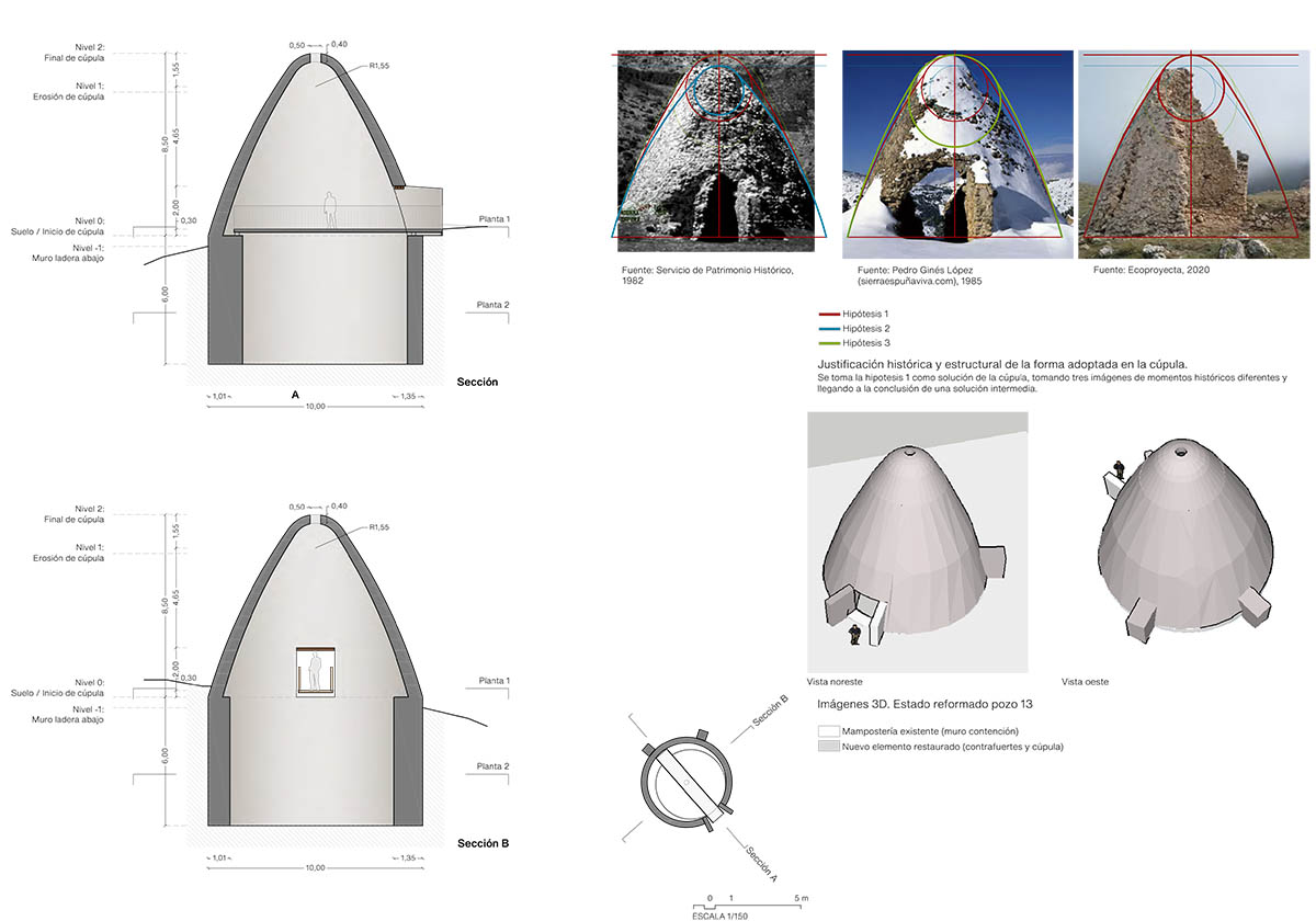 Ecoproyecta restores two snow wells to its original state in Sierra Espuña