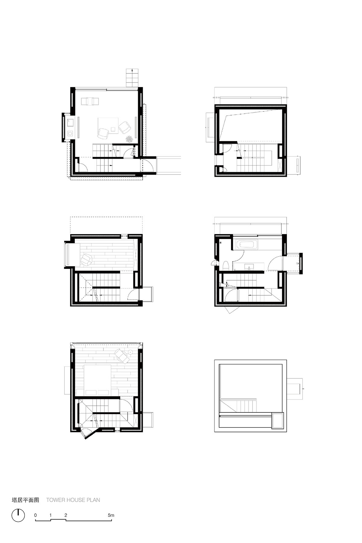 TAO built concrete cafe on a cliff as an extension of the land in China