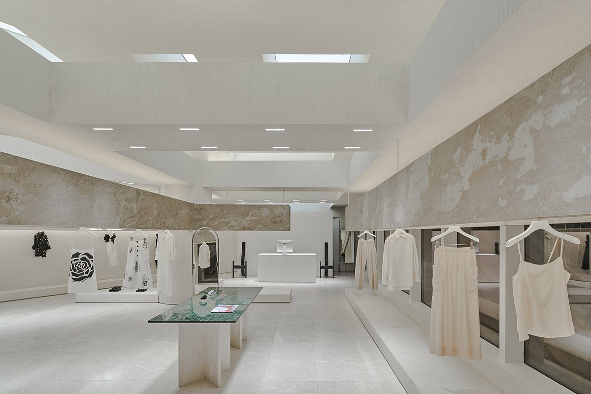 Boutique fashion store by Various Associates is inspired by remaining ancient temples in deserts