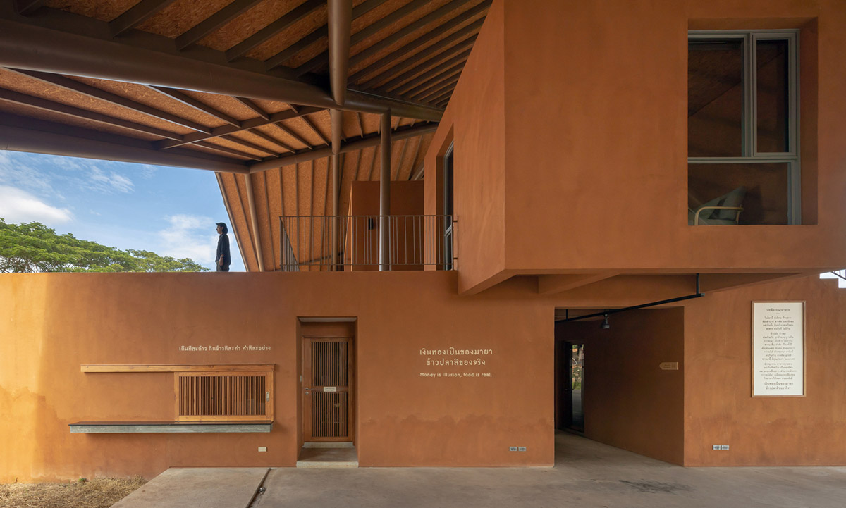 Learning Center by Vin Varavarn Architects features folded bamboo roof in Thailand