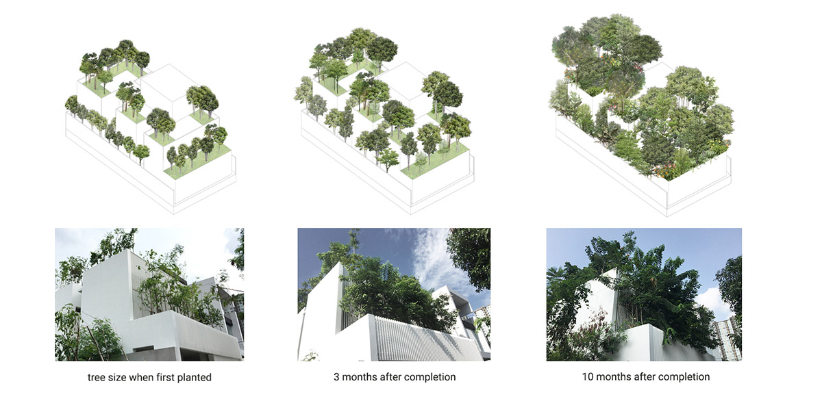 Shma Company Limited built residence that features bulging mini forest from its facade in Thailand