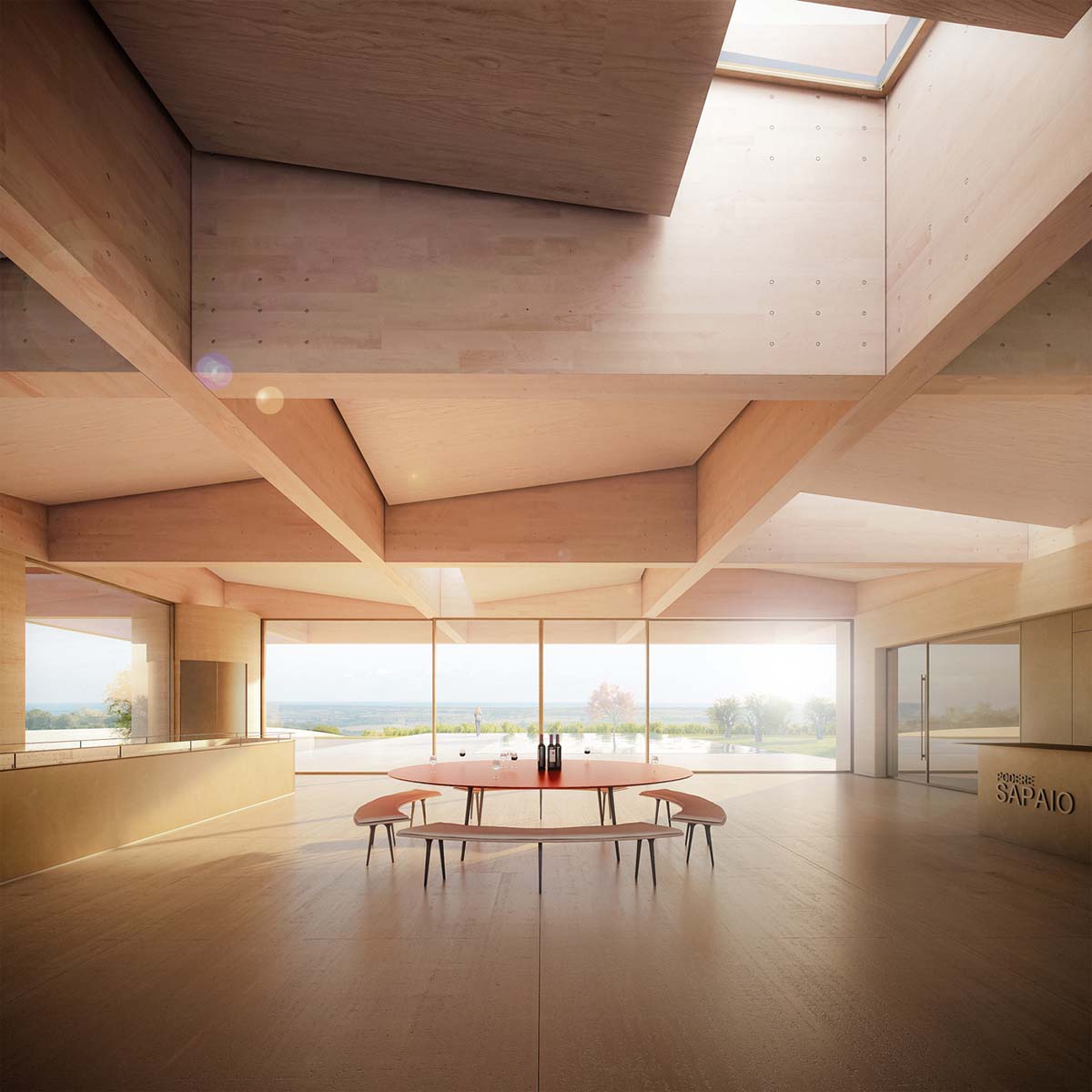 The Sapaio Pavilion by Alvisi Kirimoto redefines wine culture with its earthy skin in Tuscany