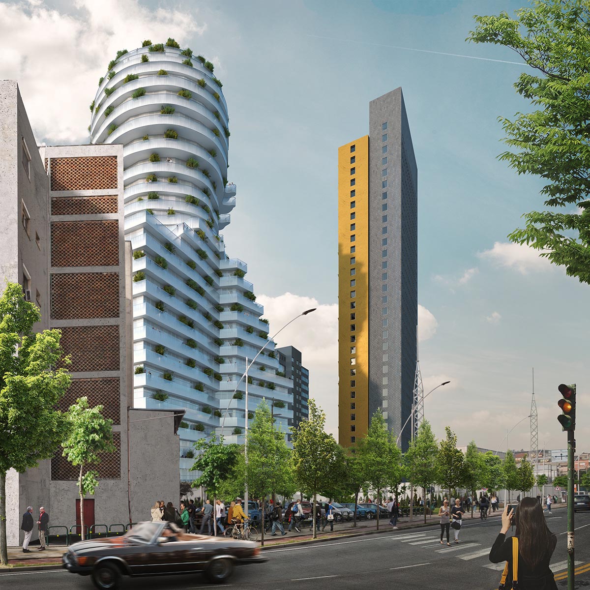 MVRDV sculpts mixed-use tower in the shape of a statue of Albania’s national hero