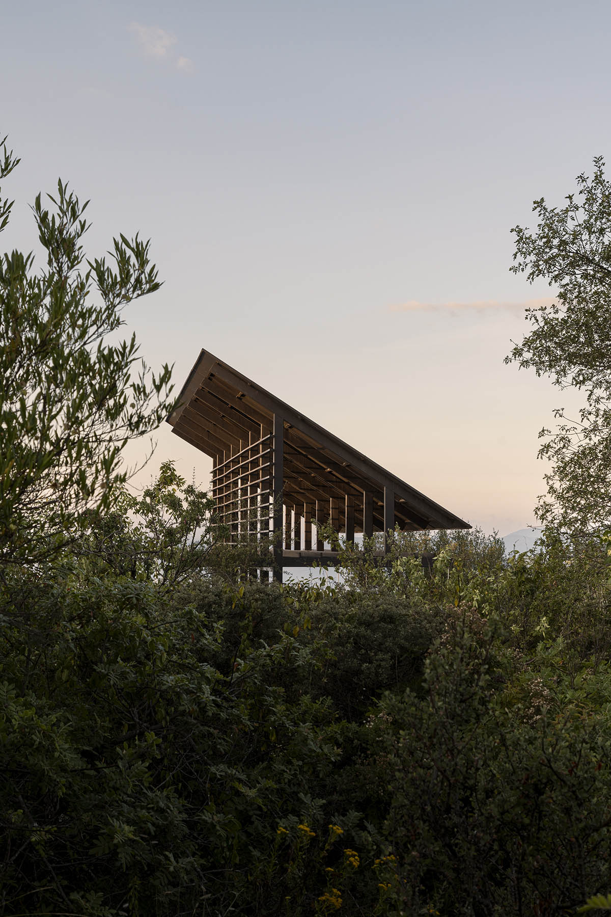 Espina Pavilion embraces structural and visual balance with minimal footprint on Mexican hills 