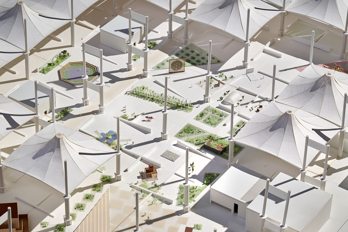 OMA creates scenography with monumental archetypal elements for the Islamic Arts Biennale