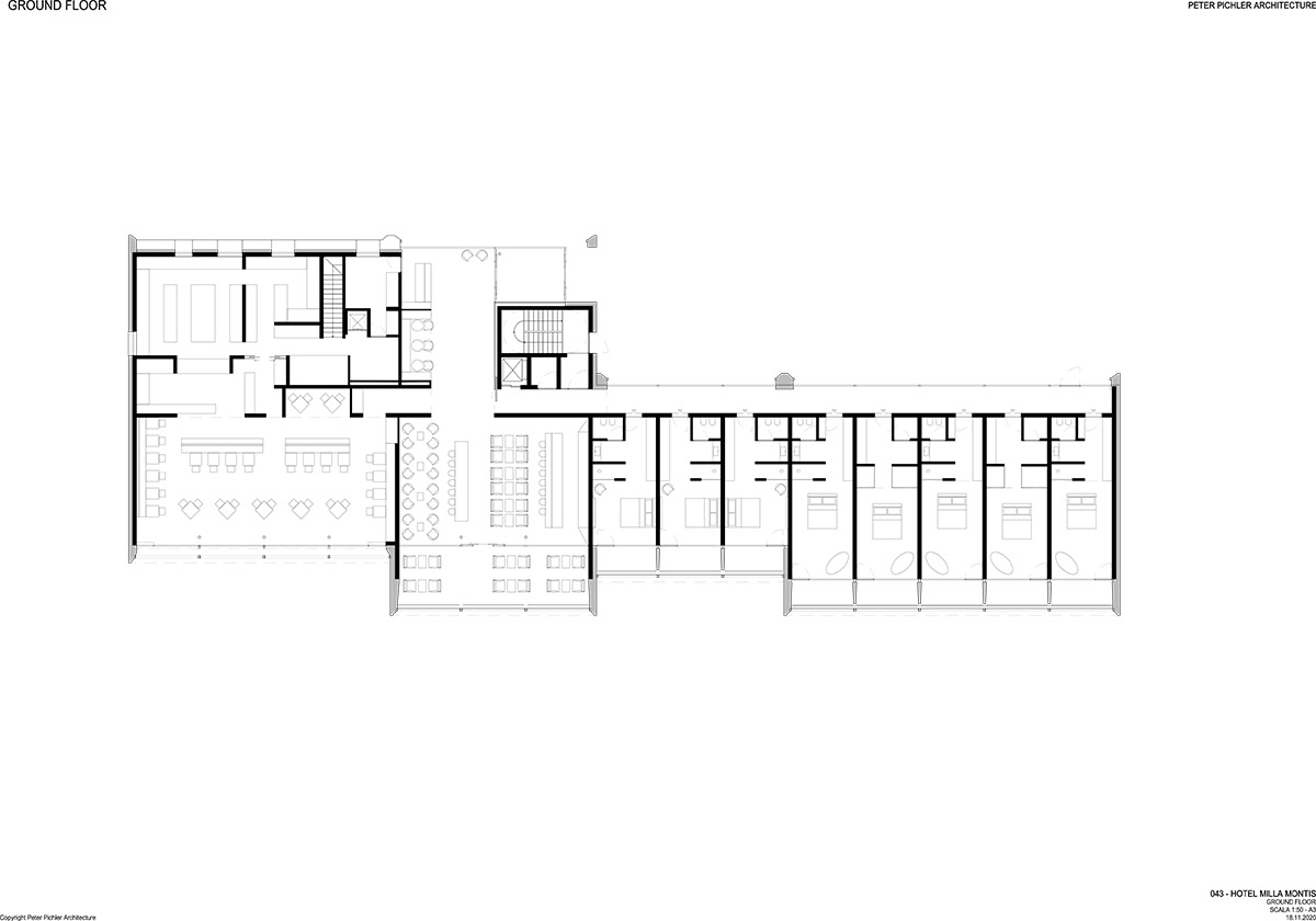 Peter Pichler's Hotel Milla Pontis features black exoskeleton inspired by vernacular architecture