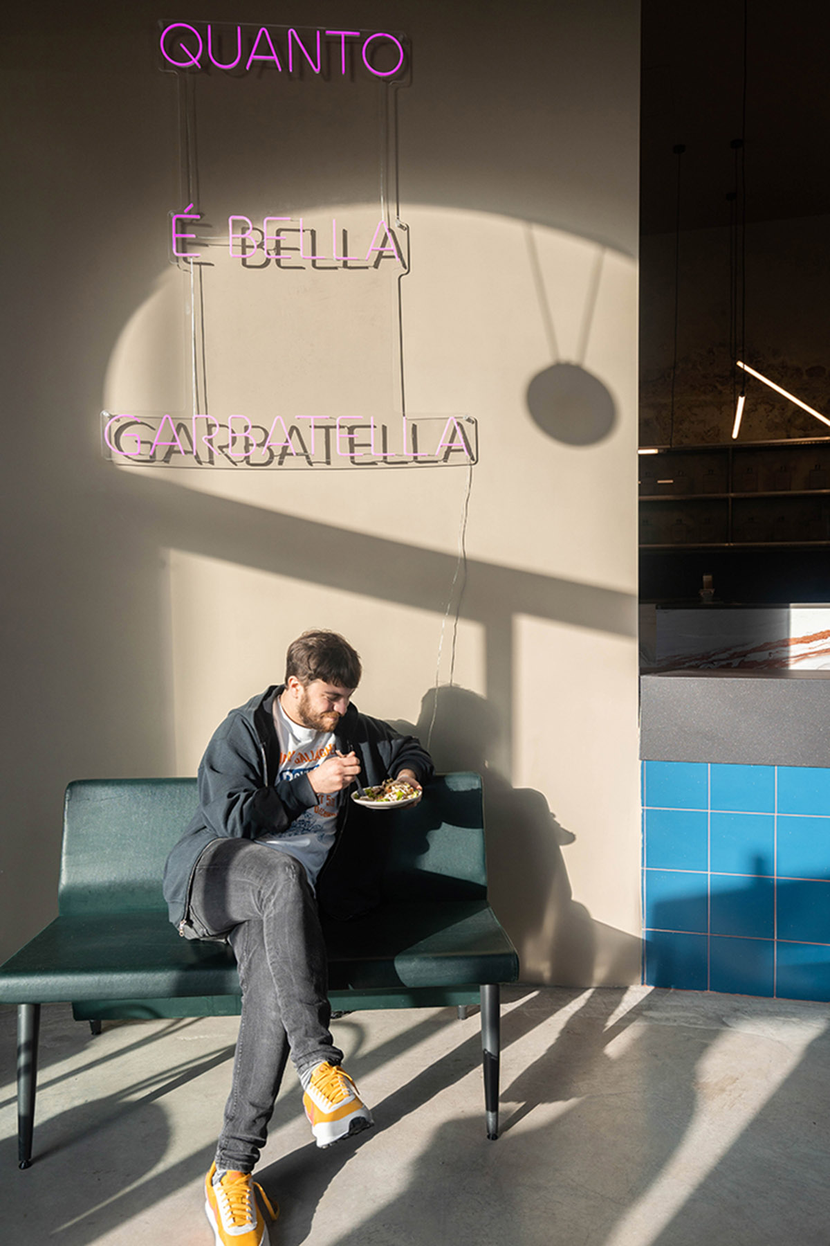 STUDIOTAMAT converts abandoned bakery into a colorful restaurant in Rome