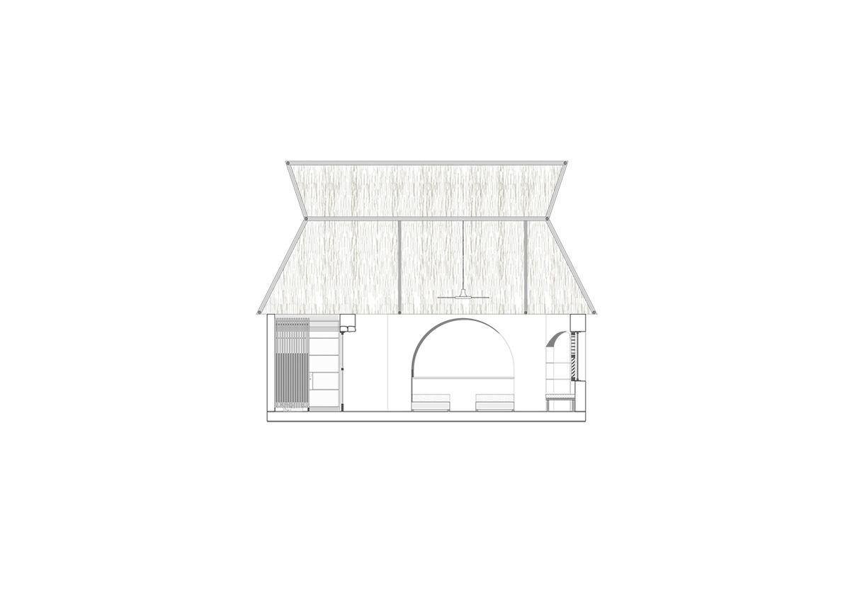 MAIN OFFICE adds half-circle yoga platform to thatched-roof guest villas in Sayulita, Mexico