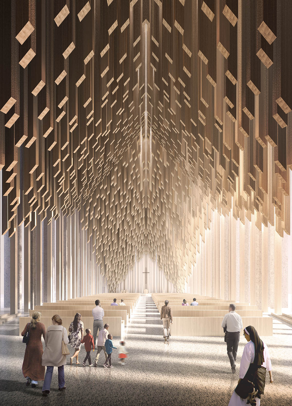 Adjaye Associates designs The Abrahamic Family House with powerful plutonic forms on Saadiyat Island