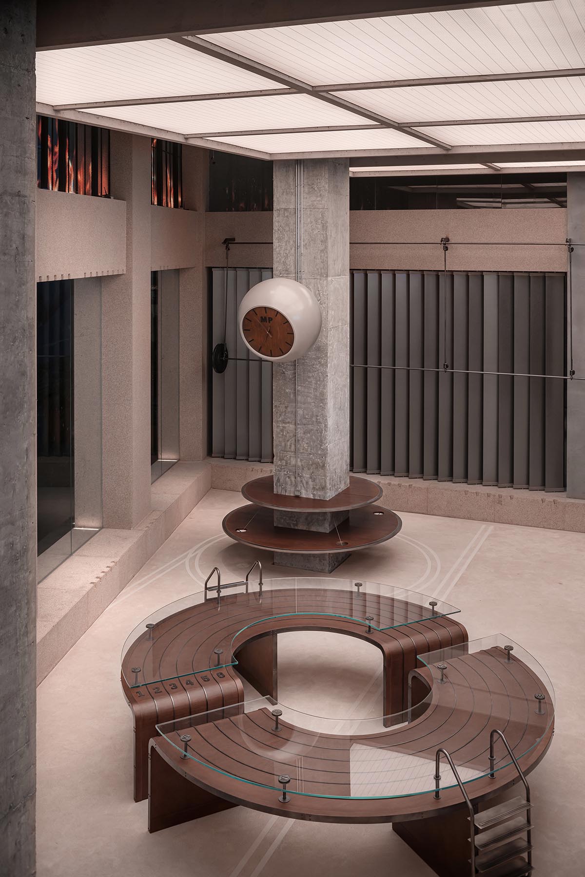 TOMO Design brings retro aesthetics with office-inspired scenography into a fashion store