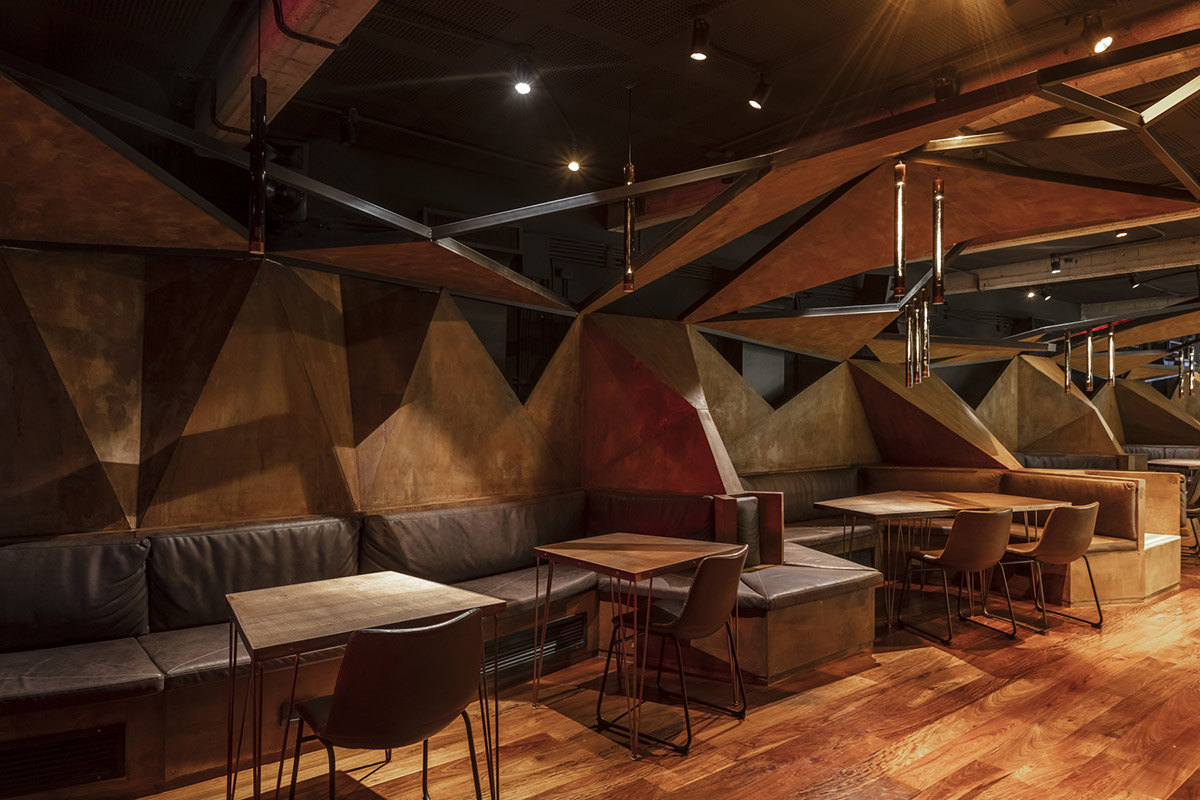 Hitzig Militello Arquitectos creates abstract landscape in the interior of Mamba Bar in Buenos Aires